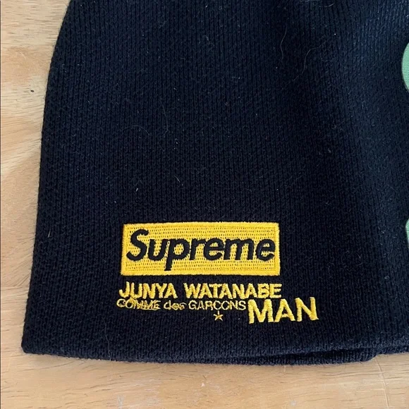 💎Supreme Junya Watanabe Black Beanie with Graphic Man💎 - Picture 3 of 7